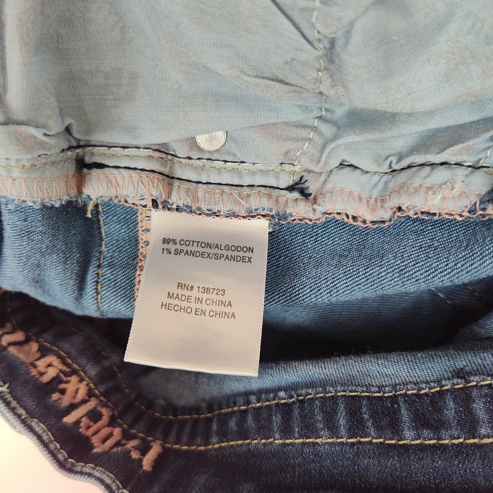 Rebel & Soul Jeans Women's Size 15 Boot Cut Medium Wash Blue Embroidered Pockets - Picture 10 of 11